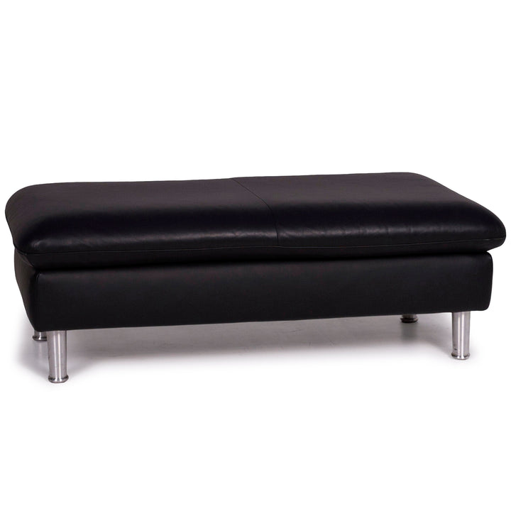 Willi Schillig Loop Leder Hocker Schwarz #11094