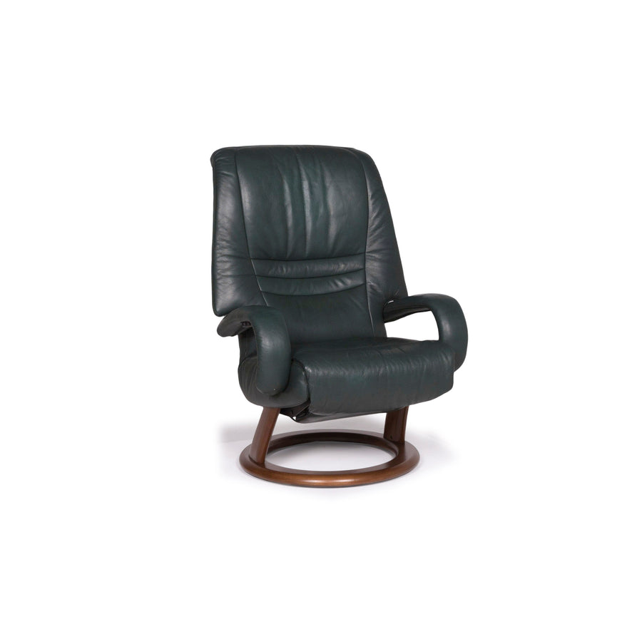 Elastoform Leather Armchair Green #11368