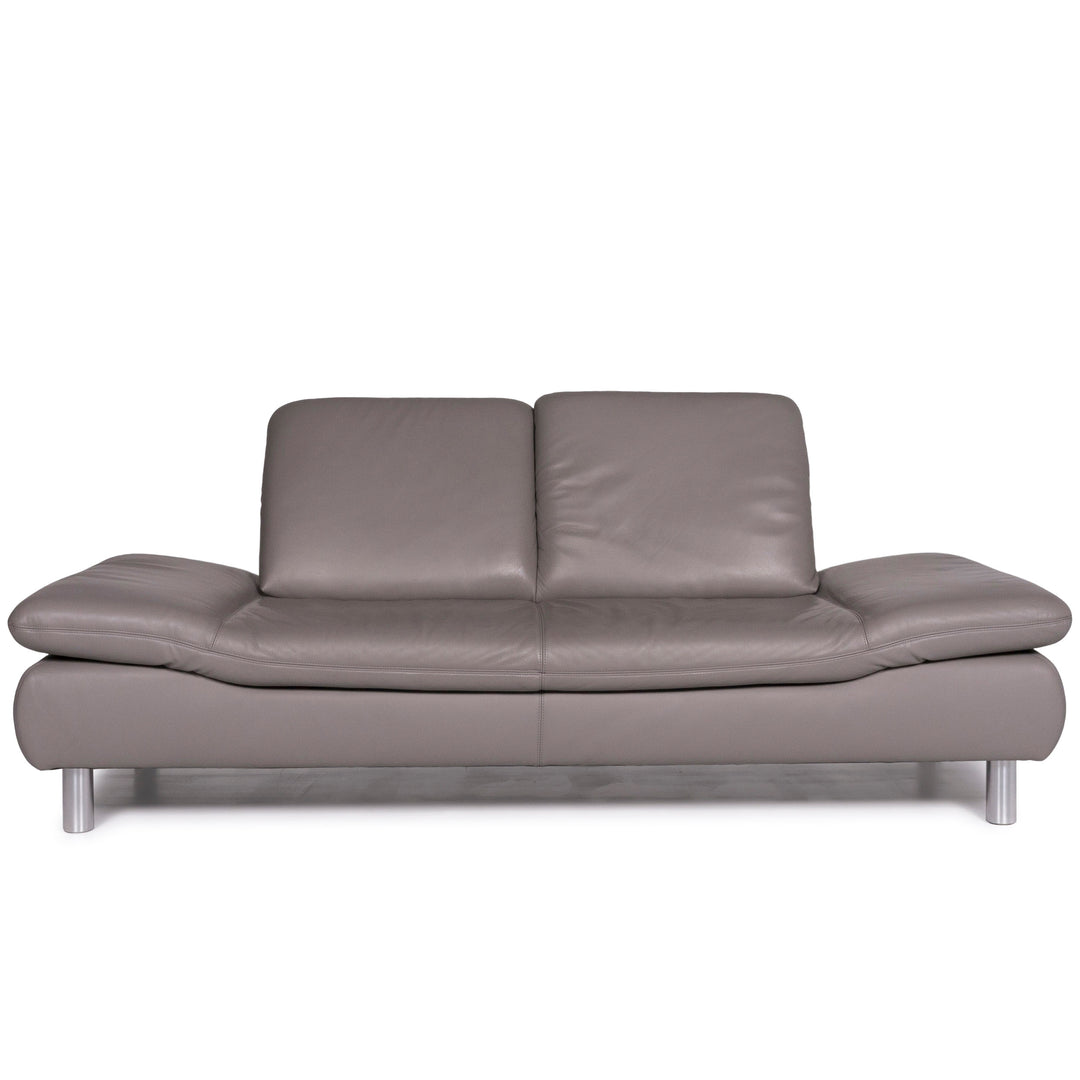 Koinor Rivoli Leder Sofa Grau Zweisitzer #10807