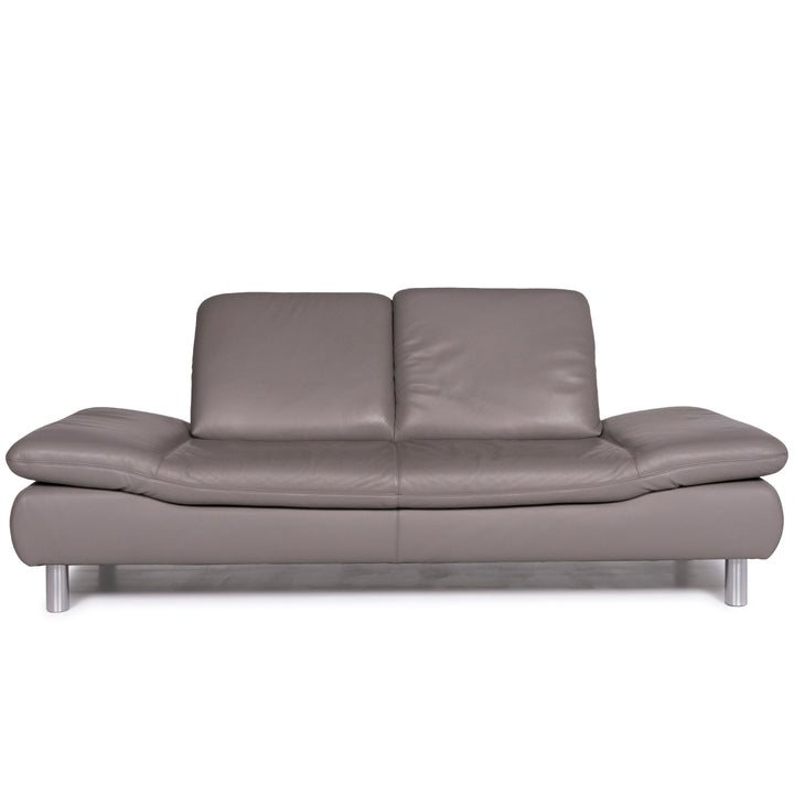 Koinor Rivoli Leder Sofa Grau Zweisitzer #10807