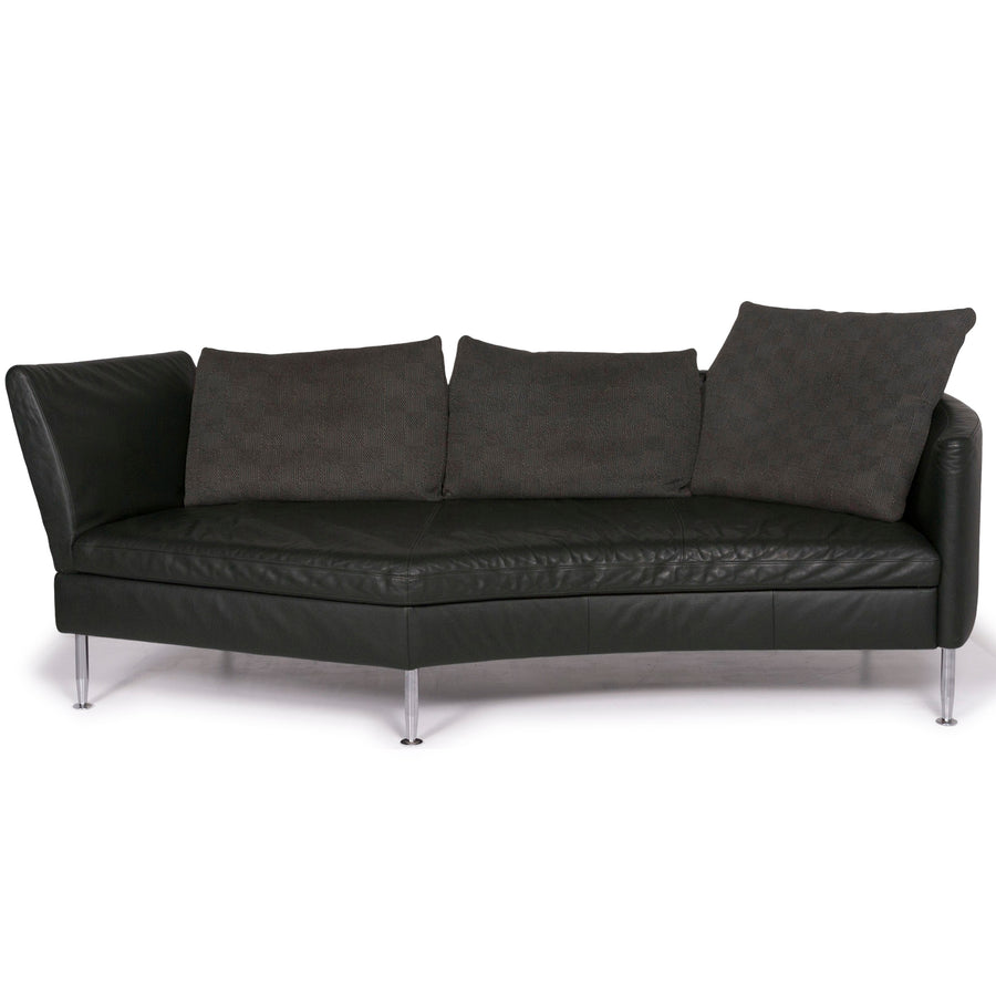 Dreipunkt Leder Sofa Grün Dreisitzer #11605