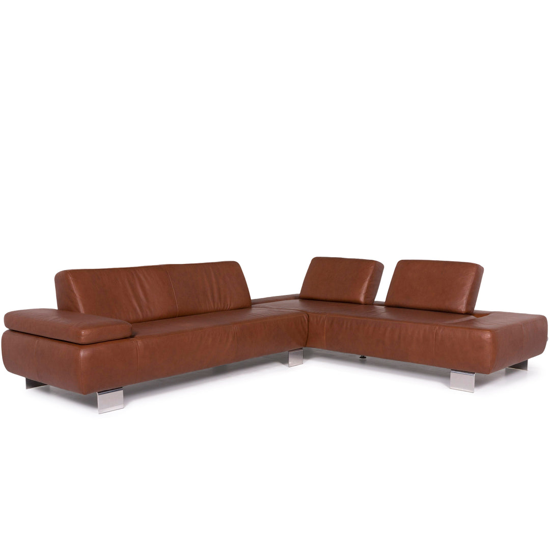 Willi Schillig Leder Sofa Braun Ecksofa #11591