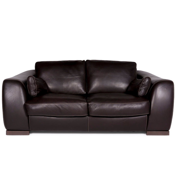 Incanto Leder Sofa Braun Zweisitzer #10812