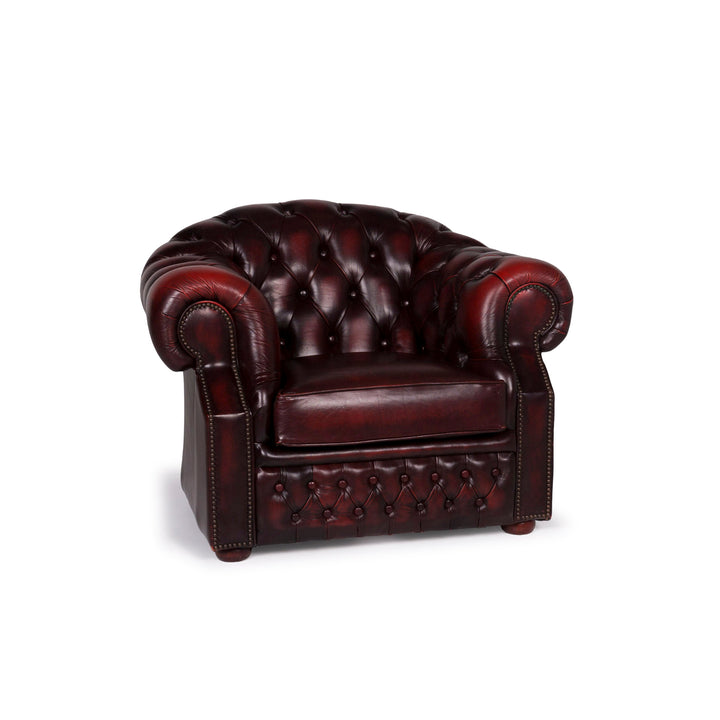 Fauteuil Centurion en cuir rouge #11207