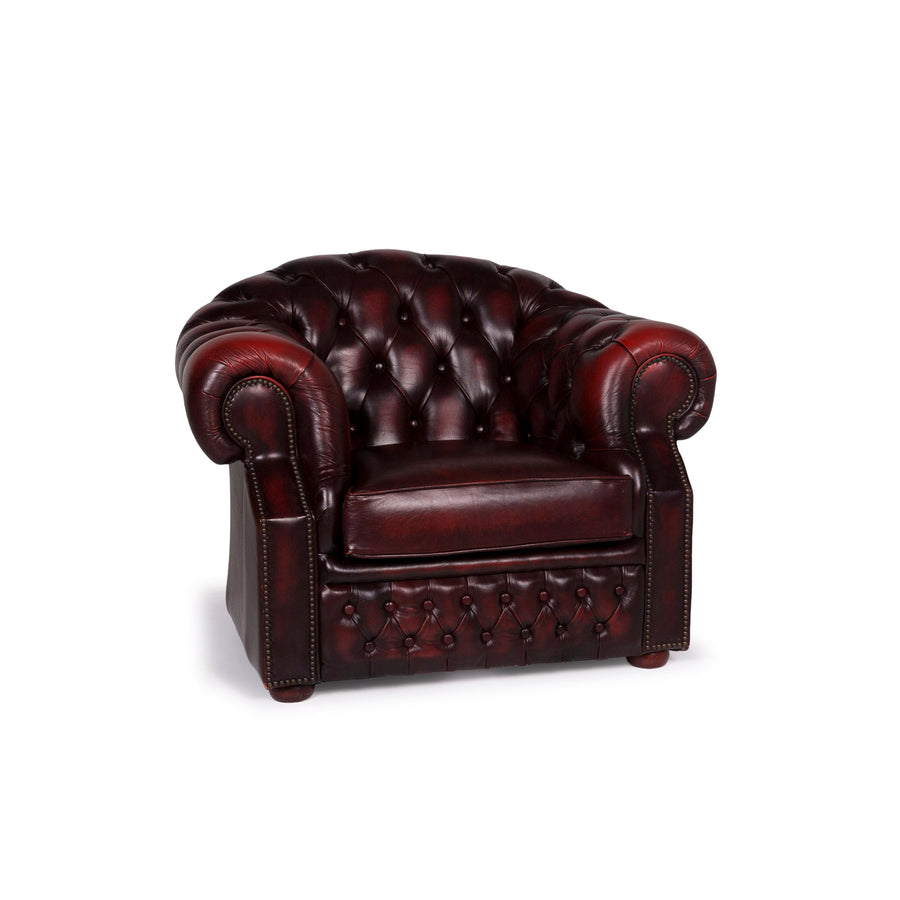 Fauteuil Centurion en cuir rouge #11207