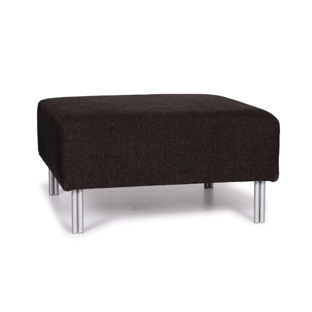 Rolf Benz Stoff Hocker Schwarz Grau #10854