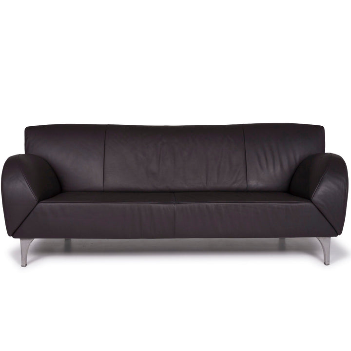 Jori Leder Sofa Anthrazit Dreisitzer #11792