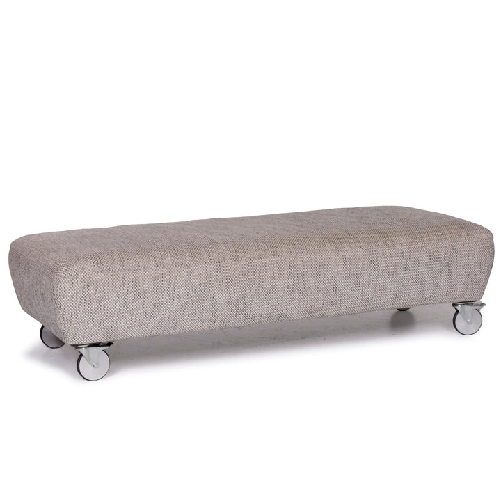 Échantillon de tabouret en tissu à anneaux gris #10675