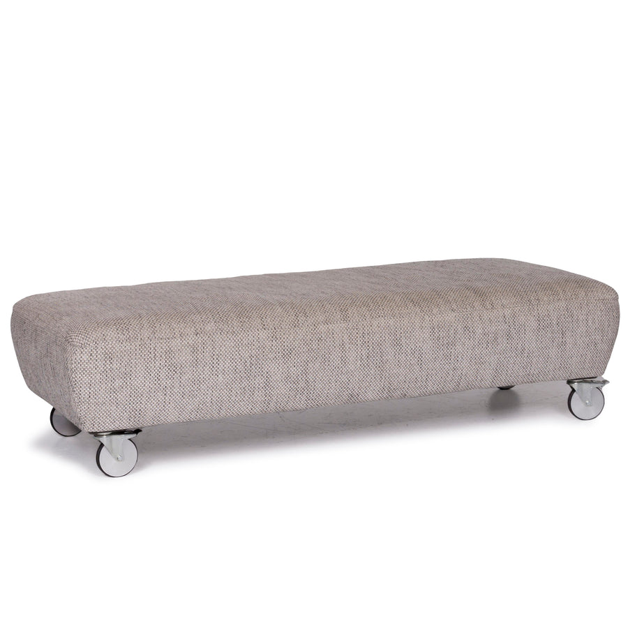 Échantillon de tabouret en tissu à anneaux gris #10675