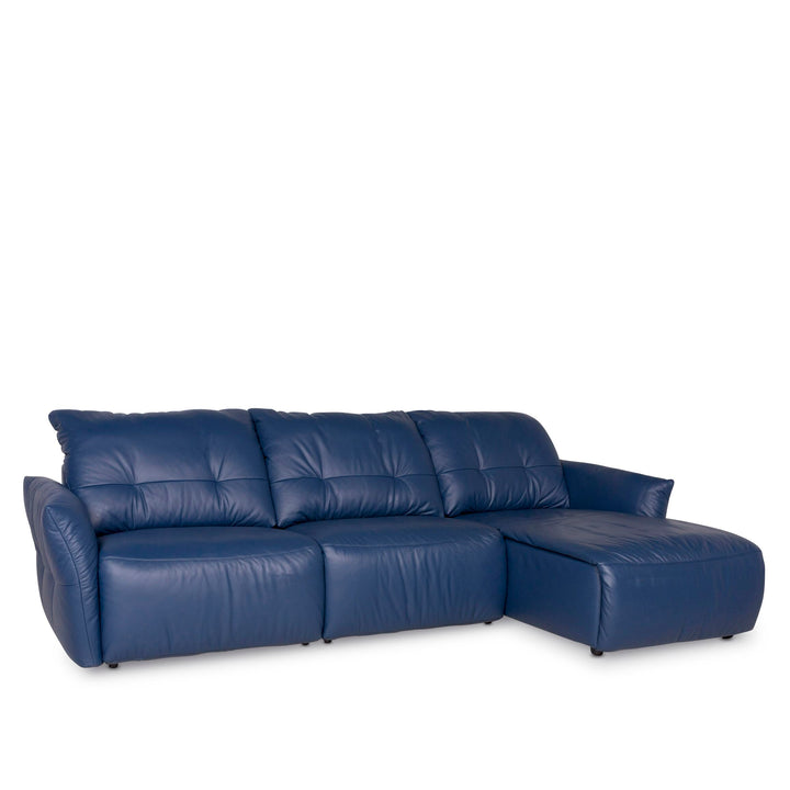 Ewald Schillig Leder Sofa Blau Ecksofa #9903