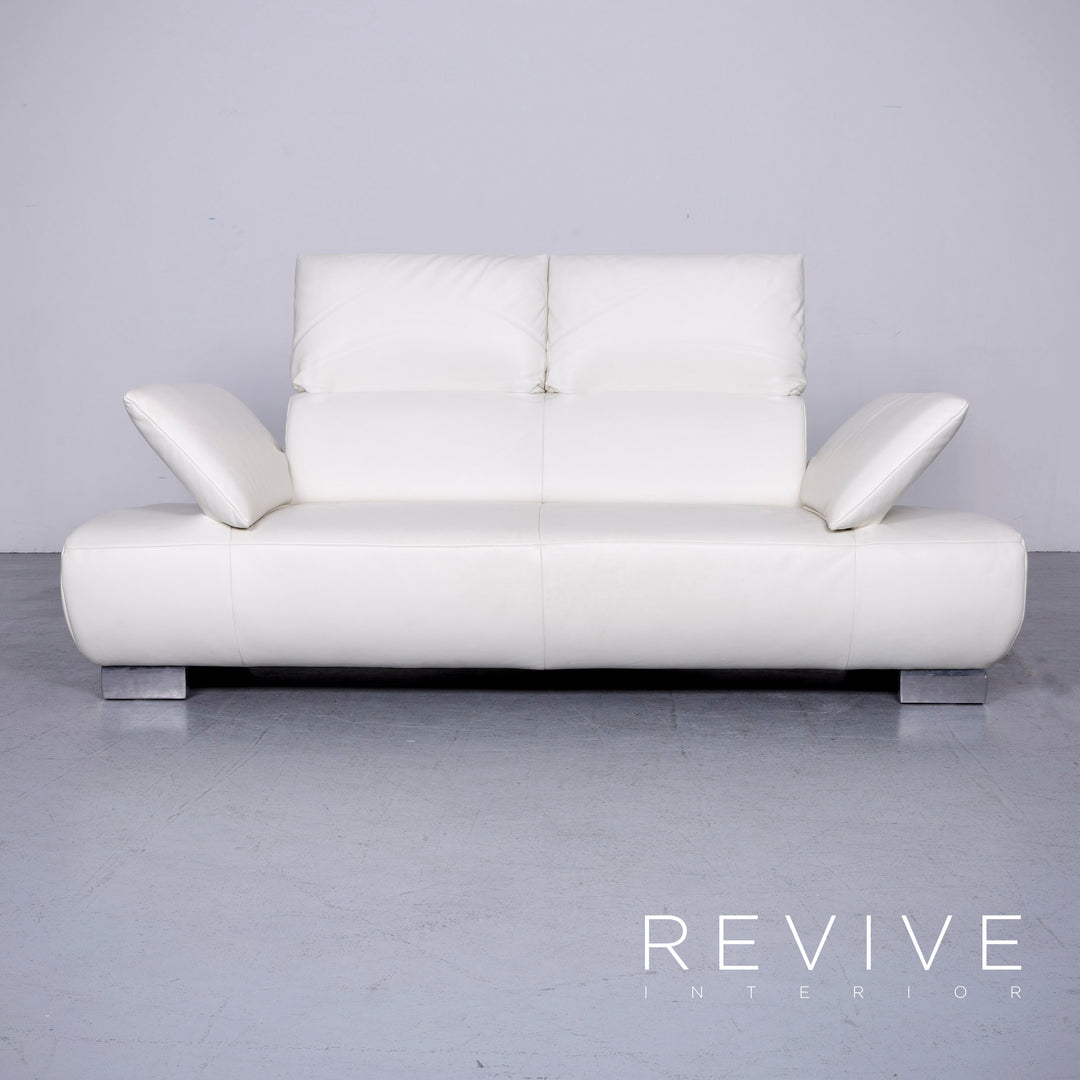 Koinor Volare Designer Leder Sofa Garnitur Weiß Echtleder Couch #6480