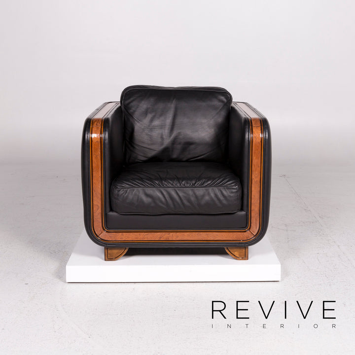 Fauteuil en cuir Nieri noir #11889