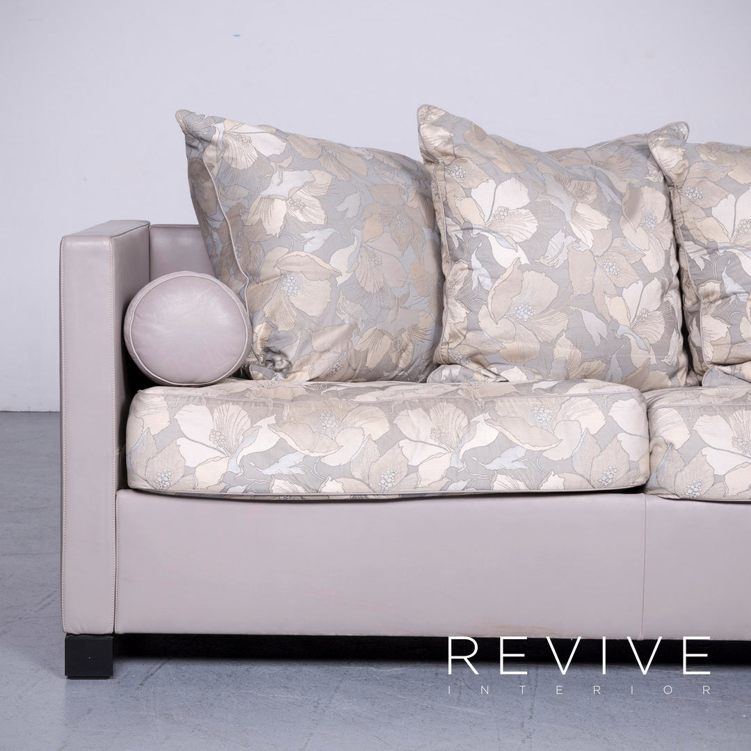 de Sede Edition 3000 Desinger Leder Sofa Grau Echtleder Zweisitzer Couch #6547
