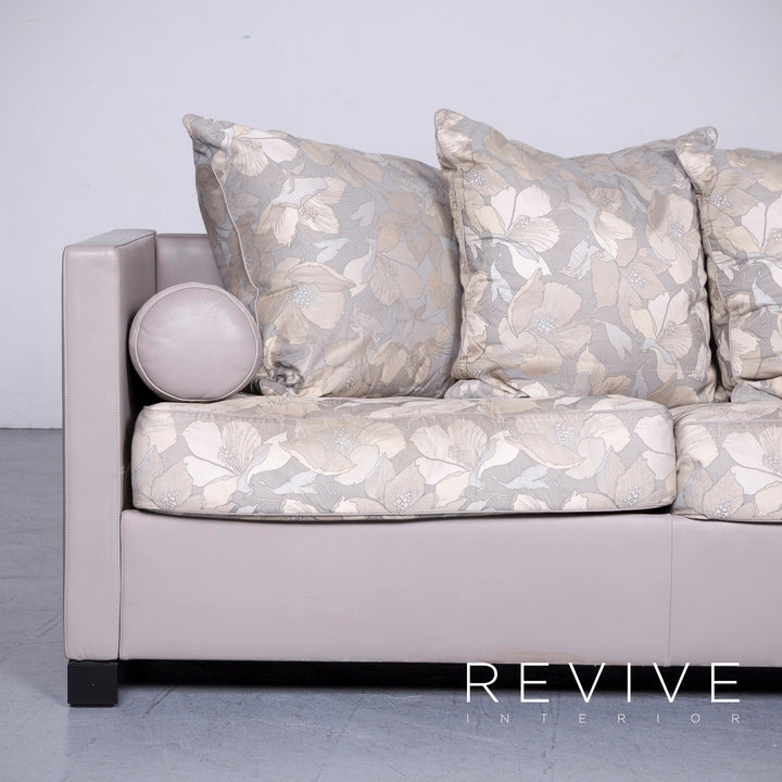 de Sede Edition 3000 Desinger Leder Sofa Grau Echtleder Zweisitzer Couch #6547
