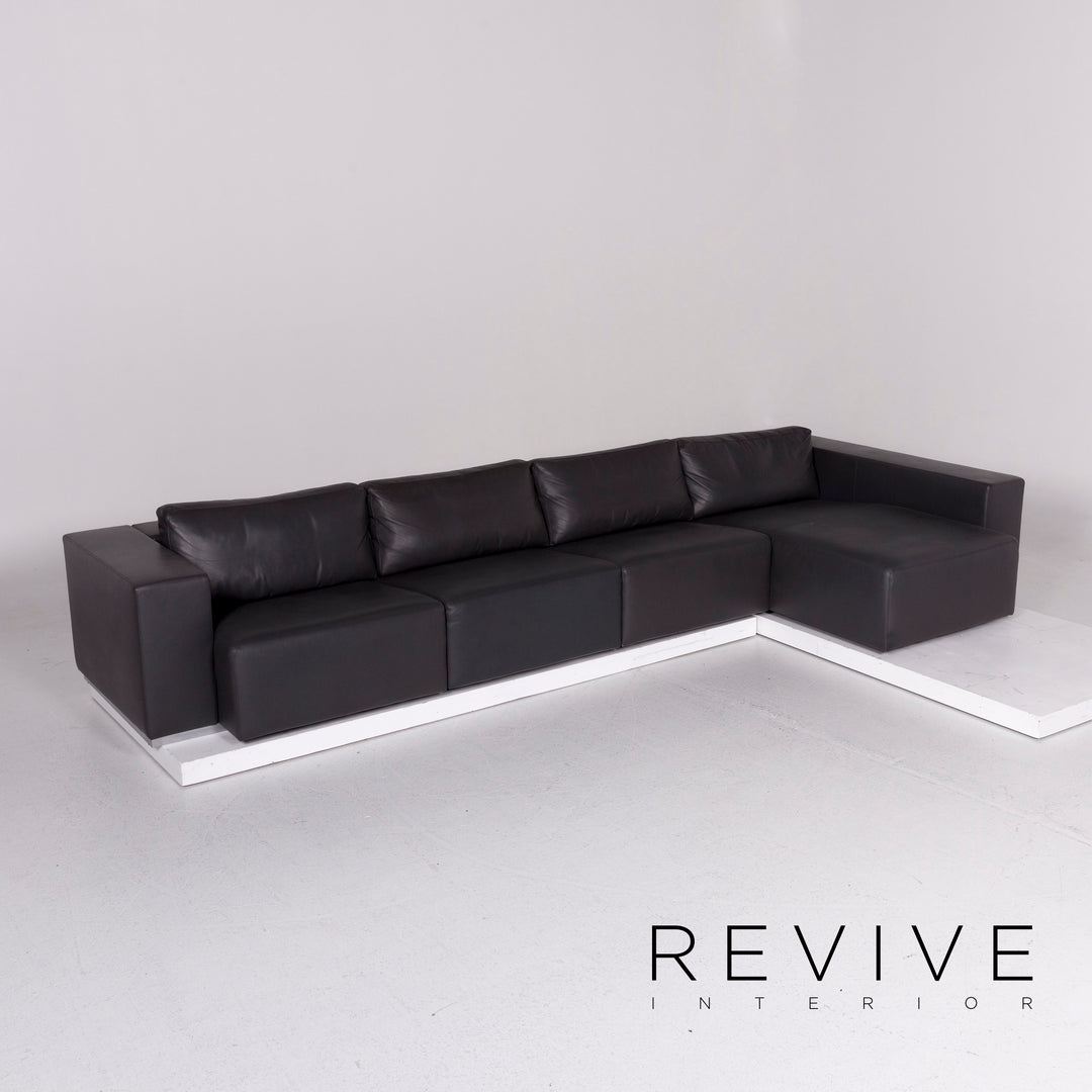 Walter Knoll Nelson Leder Ecksofa Grau Anthrazit Sofa Couch #11010