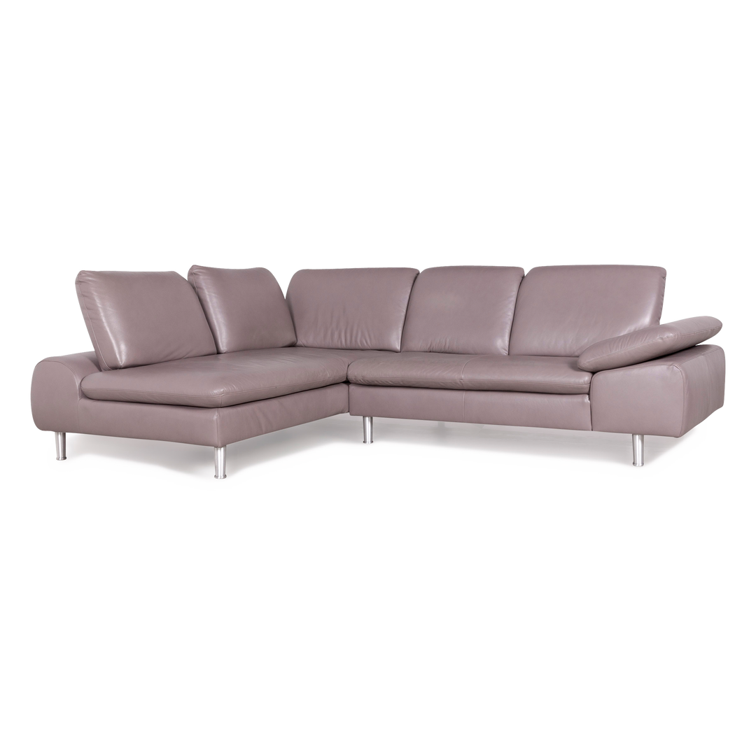 Willi Schillig Loop Designer Leder Ecksofa Lila Echtleder Sofa Couch #7607