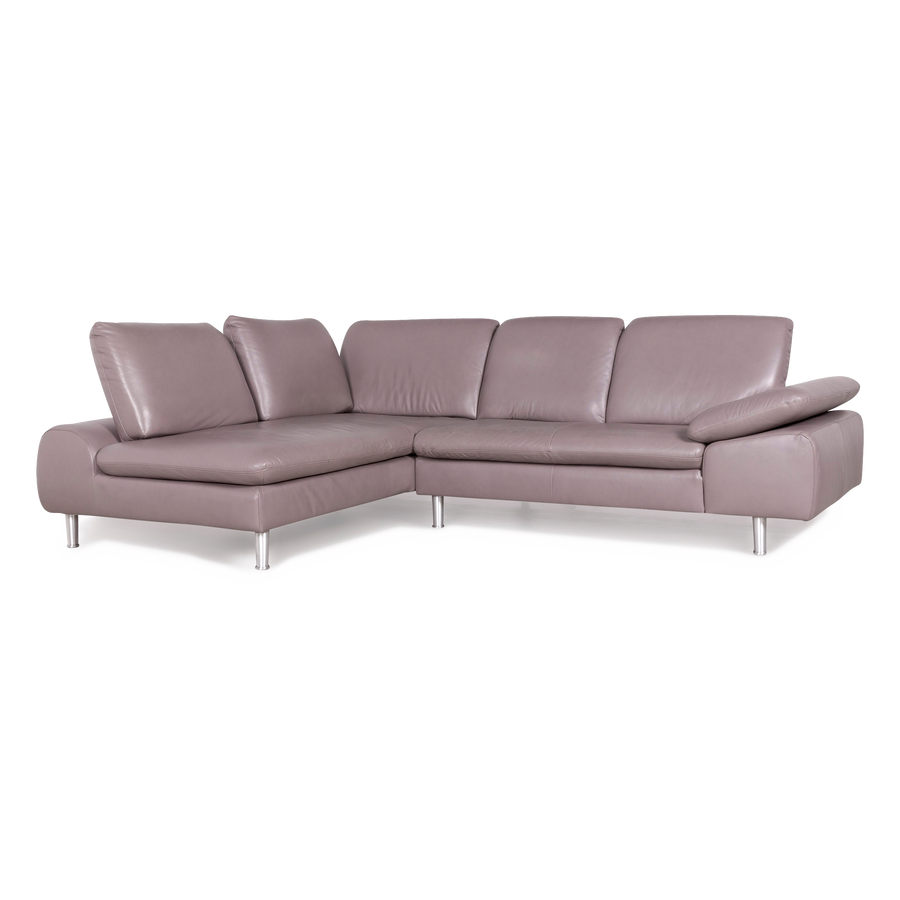 Willi Schillig Loop Designer Leder Ecksofa Lila Echtleder Sofa Couch #7607