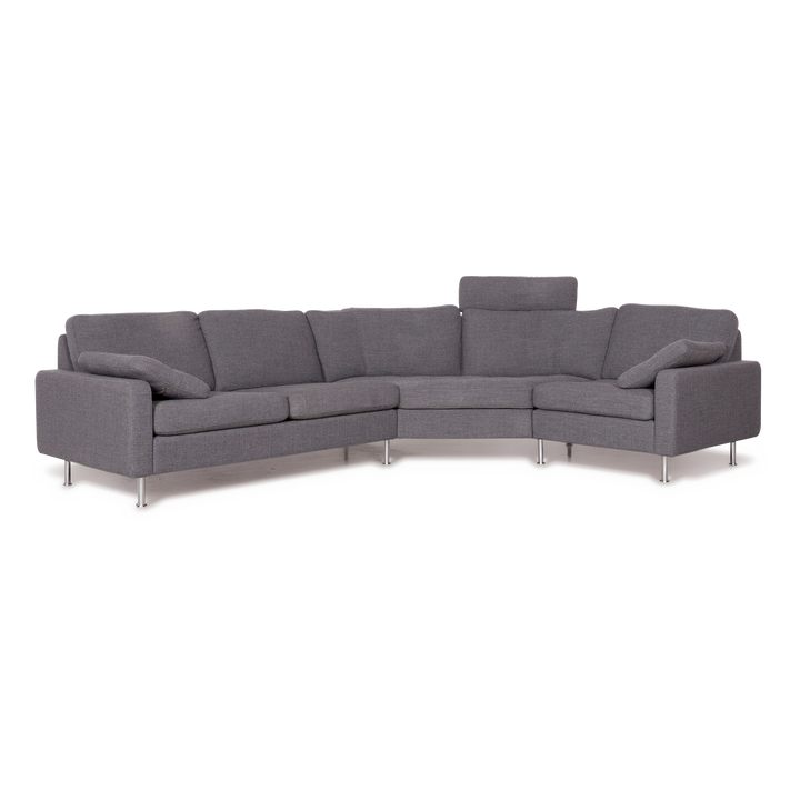 Cor Conseta Designer Stoff Sofa Grau Ecksofa Stoff Couch #8273