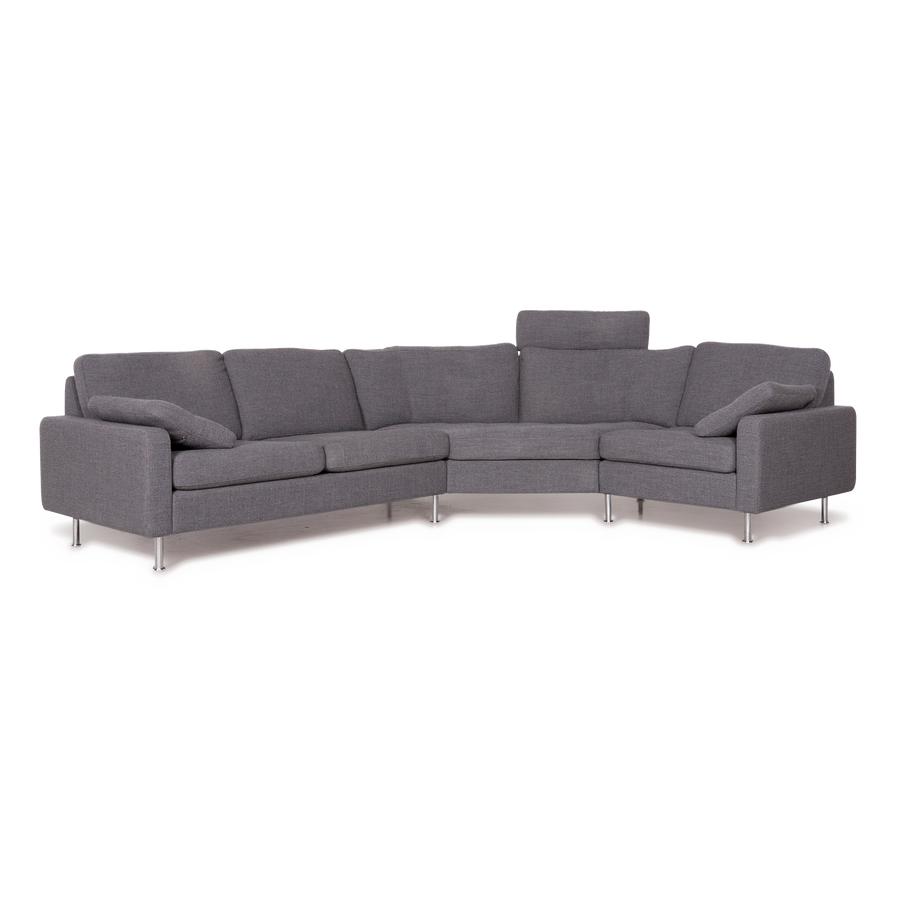 Cor Conseta Designer Stoff Sofa Grau Ecksofa Stoff Couch #8273