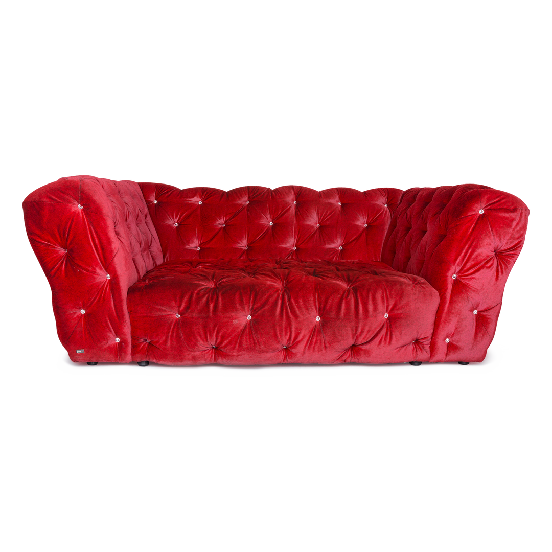 Bretz Marilyn Stoff Sofa Rot Dreisitzer Couch #6672