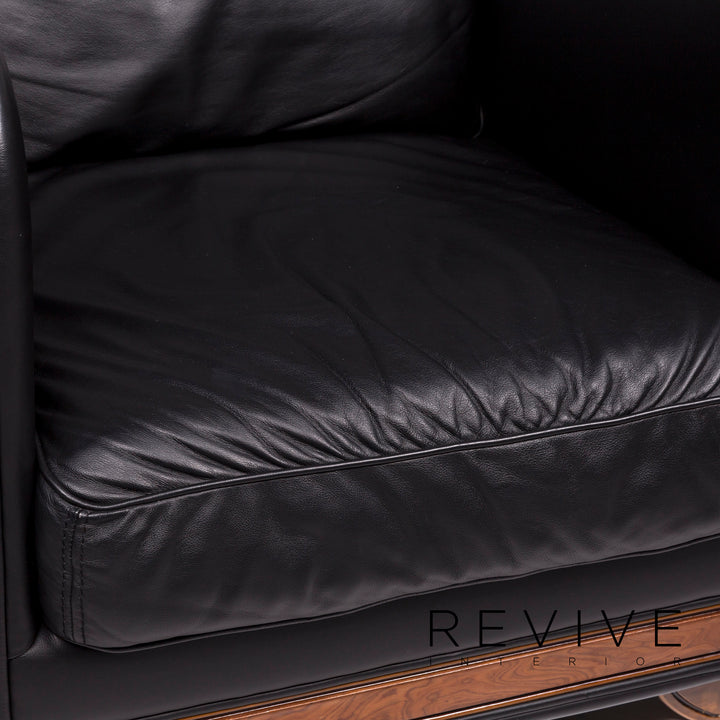Fauteuil en cuir Nieri noir #11889