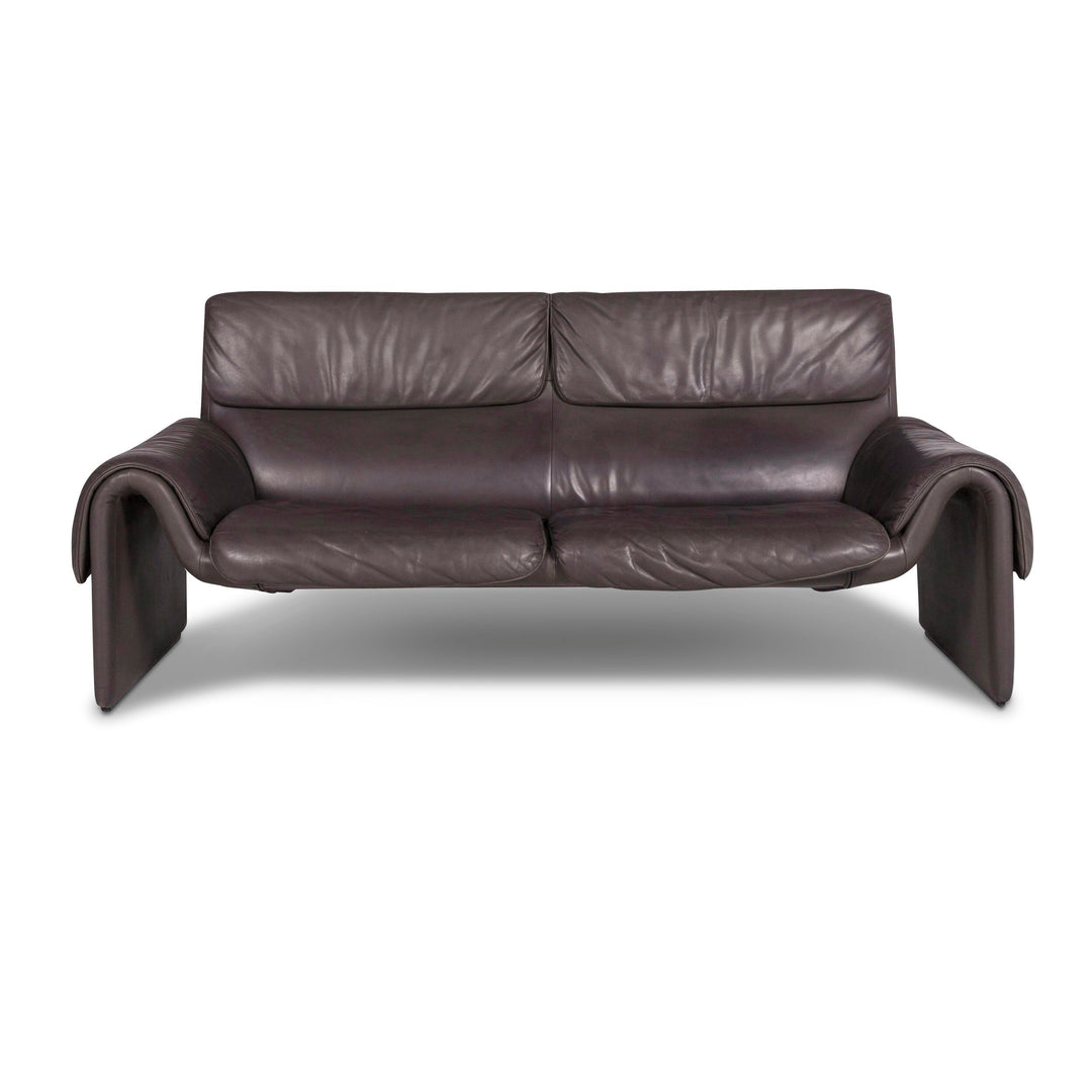 de Sede ds 2011 Designer Leder Sofa Graubraun Zweisitzer Couch #9503