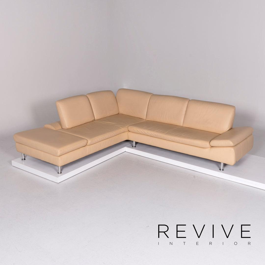 Willi Schillig Loop Leder Ecksofa Beige Sofa Funktion Couch #10648