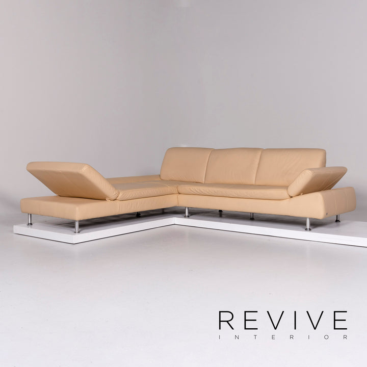 Willi Schillig Loop Leder Ecksofa Beige Sofa Funktion Couch #10648