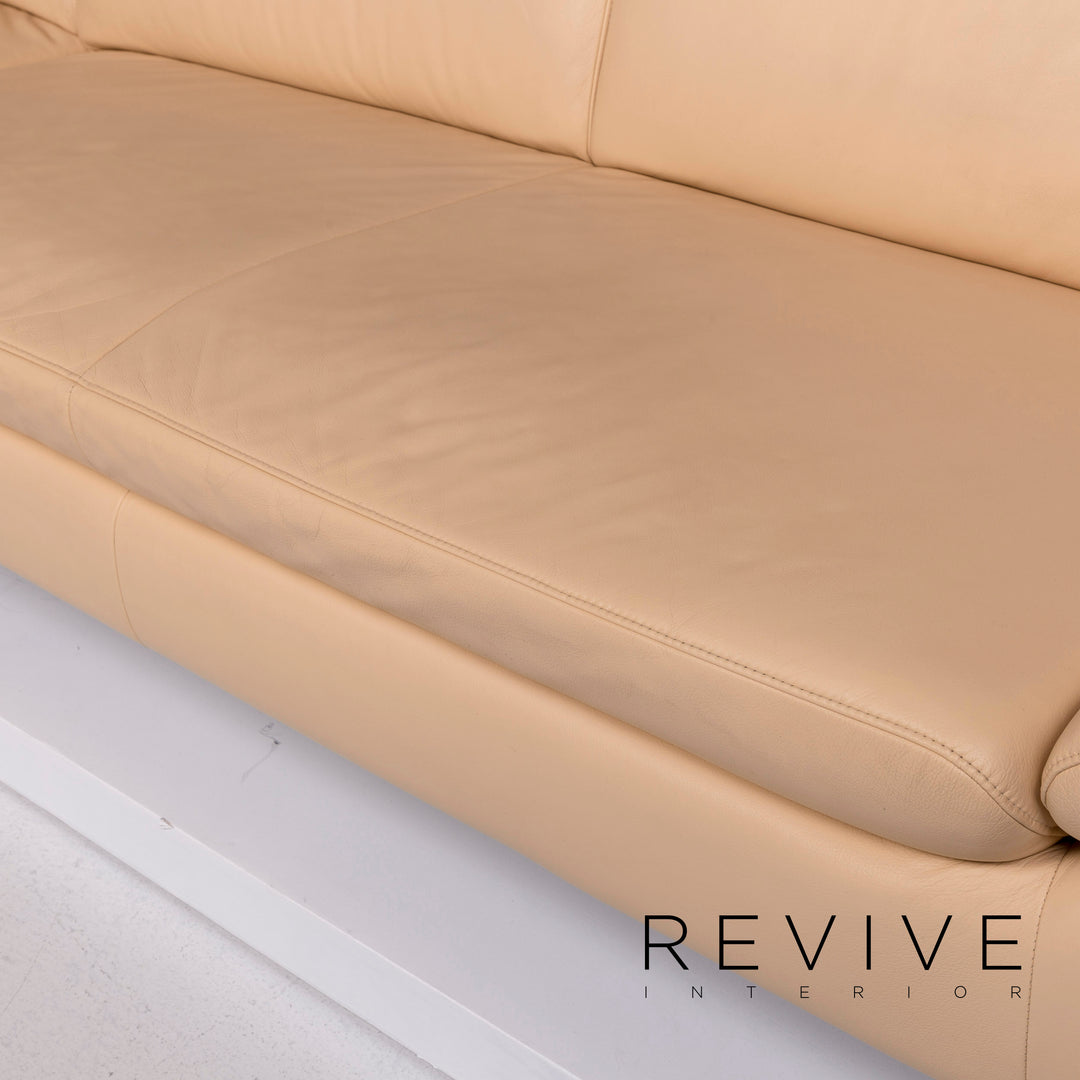 Willi Schillig Loop Leder Ecksofa Beige Sofa Funktion Couch #10648