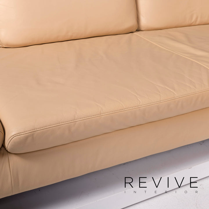 Willi Schillig Loop Leder Ecksofa Beige Sofa Funktion Couch #10648