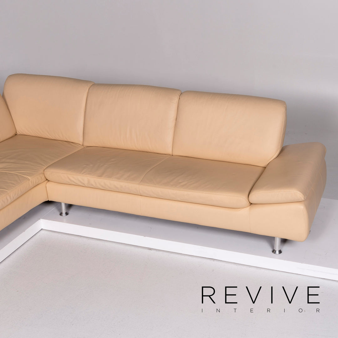 Willi Schillig Loop Leder Ecksofa Beige Sofa Funktion Couch #10648