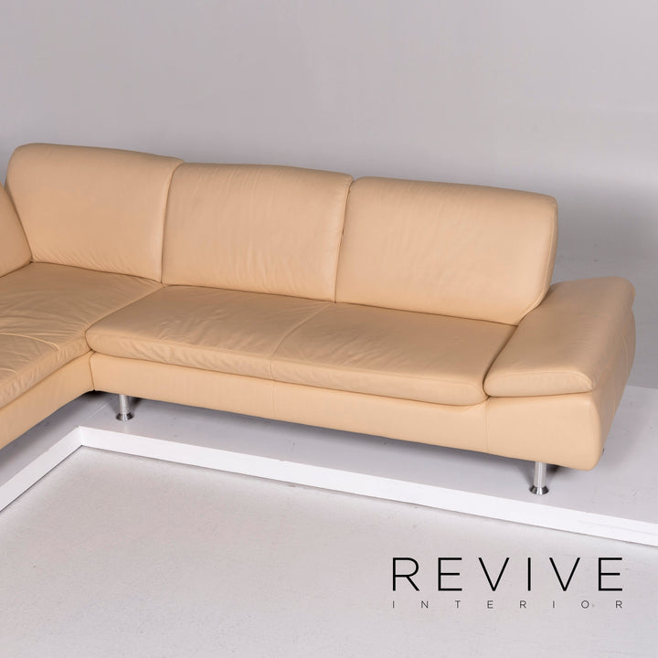 Willi Schillig Loop Leder Ecksofa Beige Sofa Funktion Couch #10648