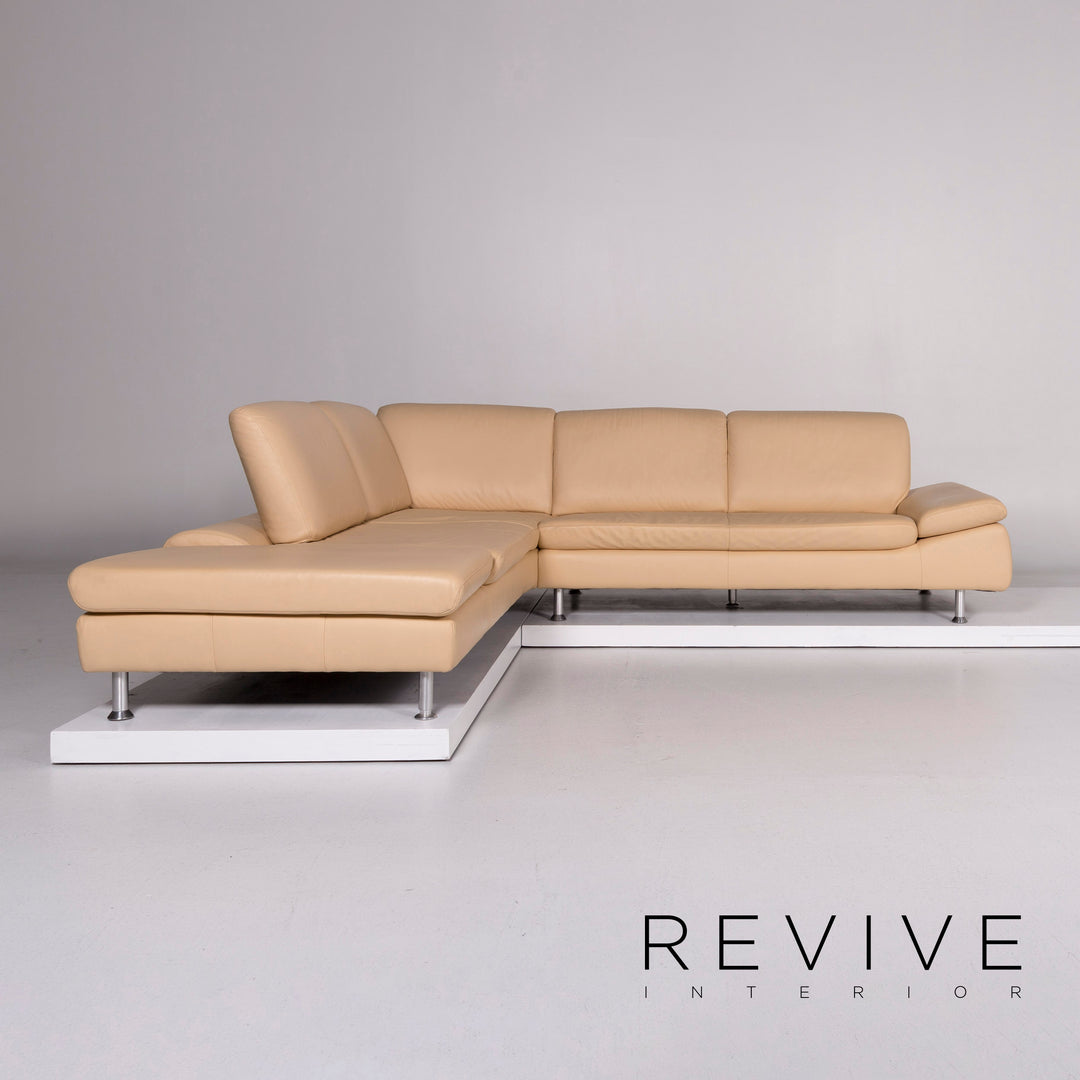 Willi Schillig Loop Leder Ecksofa Beige Sofa Funktion Couch #10648
