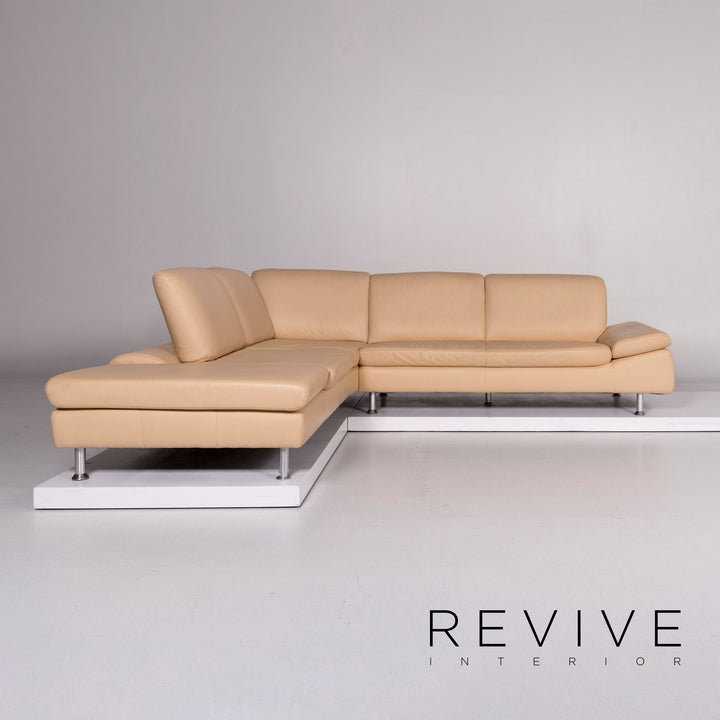 Willi Schillig Loop Leder Ecksofa Beige Sofa Funktion Couch #10648