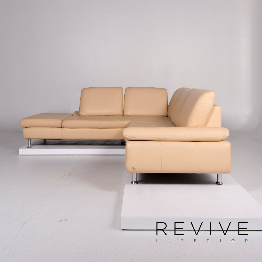 Willi Schillig Loop Leder Ecksofa Beige Sofa Funktion Couch #10648