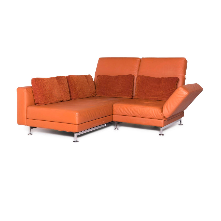 Brühl Moule designer leather sofa orange corner sofa feature #8213