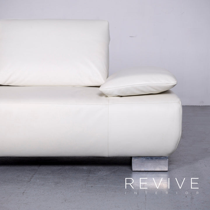 Koinor Volare Designer Leder Sofa Garnitur Weiß Echtleder Couch #6480