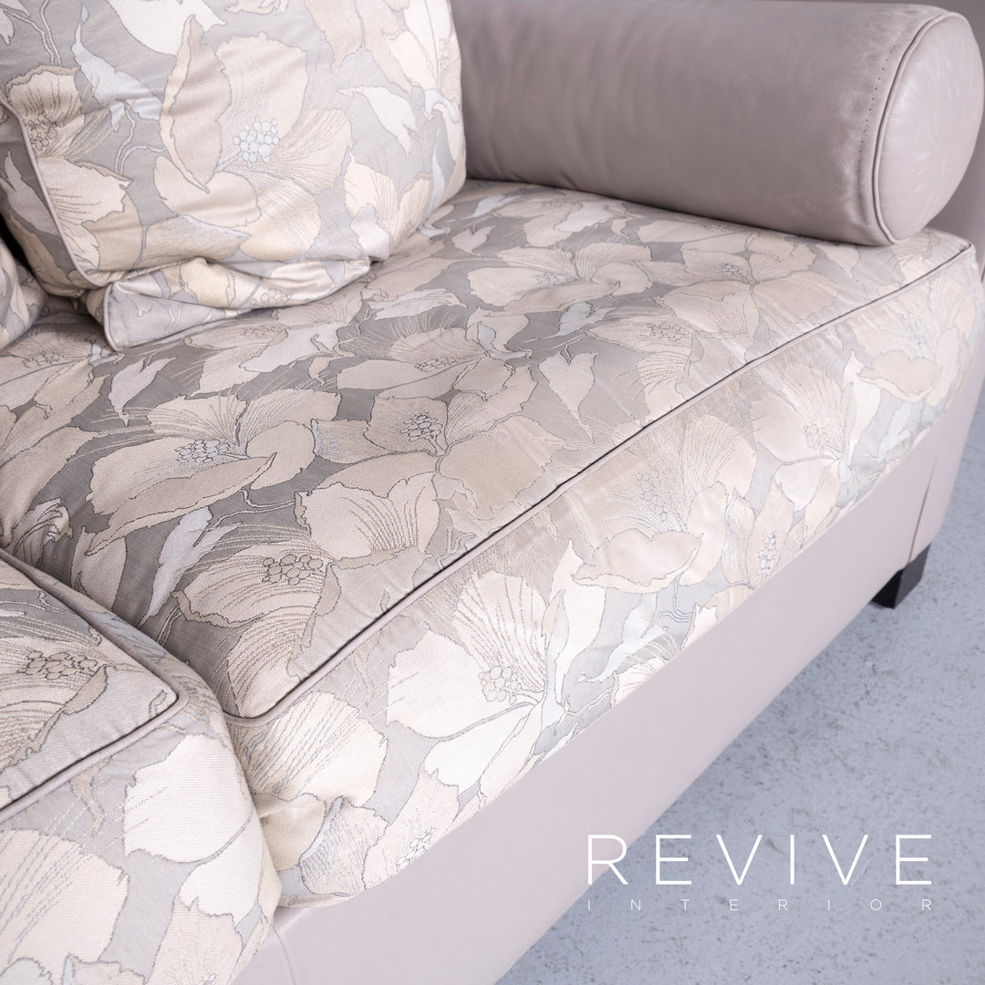 de Sede Edition 3000 Desinger Leder Sofa Grau Echtleder Zweisitzer Couch #6547