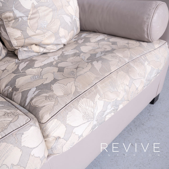 de Sede Edition 3000 Desinger Leder Sofa Grau Echtleder Zweisitzer Couch #6547