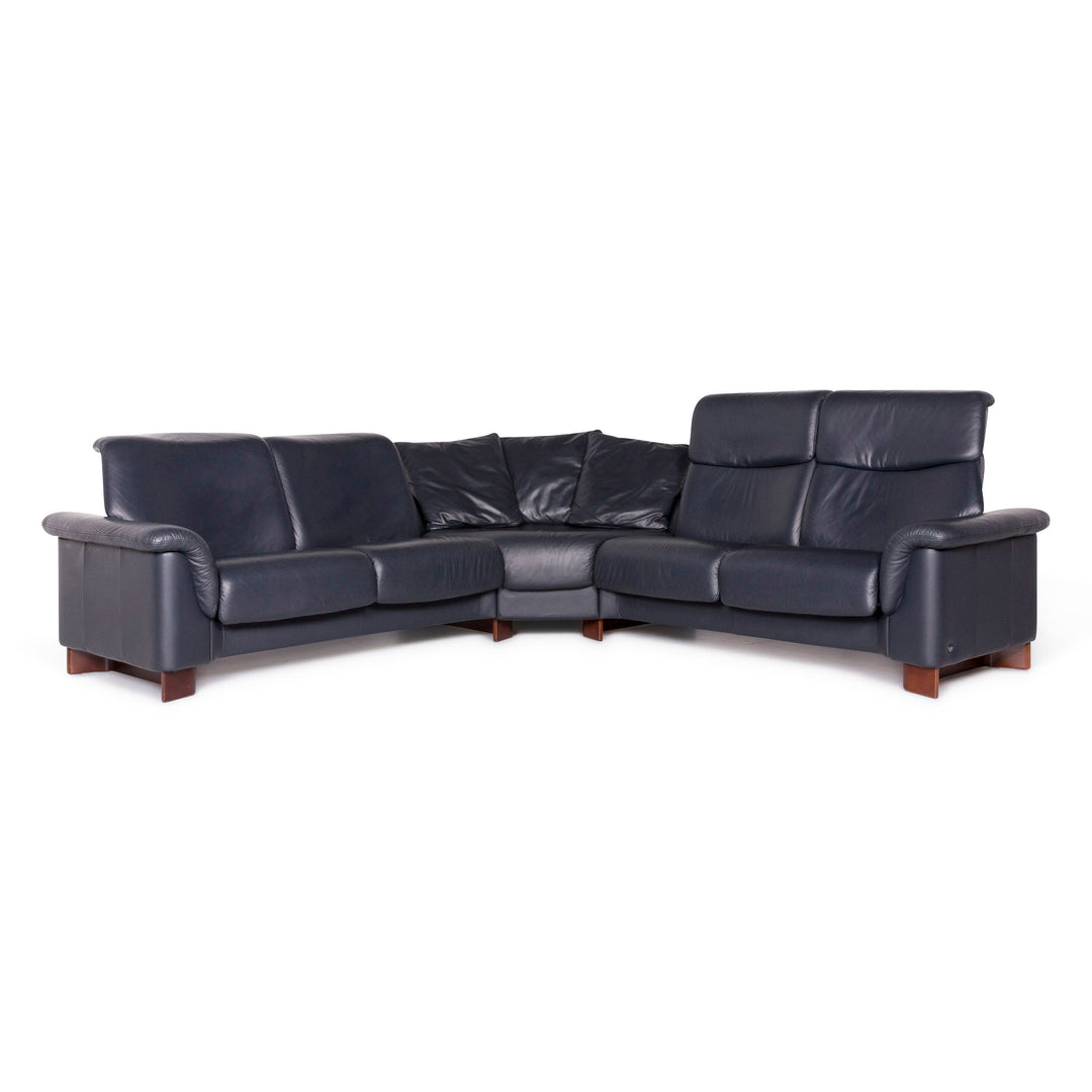 Canapé d'angle en cuir Stressless canapé bleu #8919