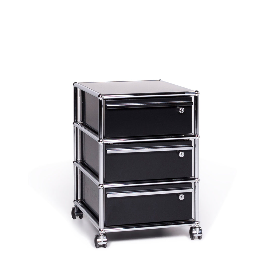 USM Haller Designer Sideboard Metal Black Roll Container #9238