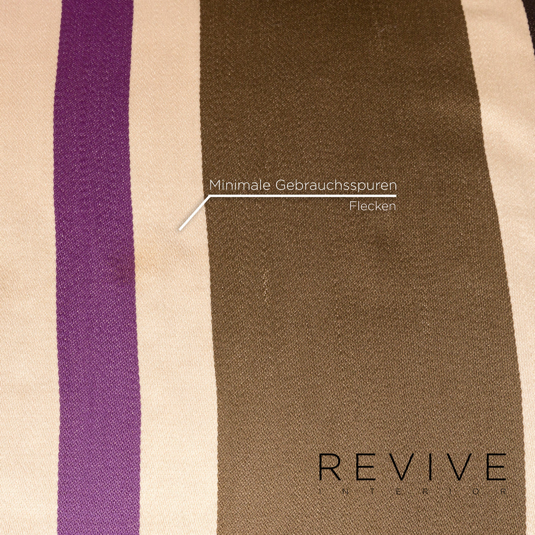 Cor Stoff Sessel Multicolor Beige Gestreift #12166