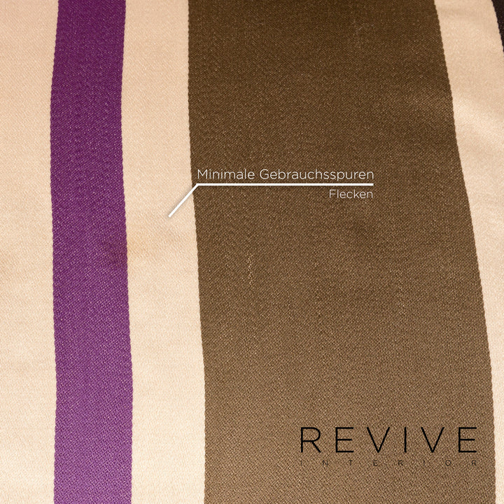 Cor Stoff Sessel Multicolor Beige Gestreift #12166