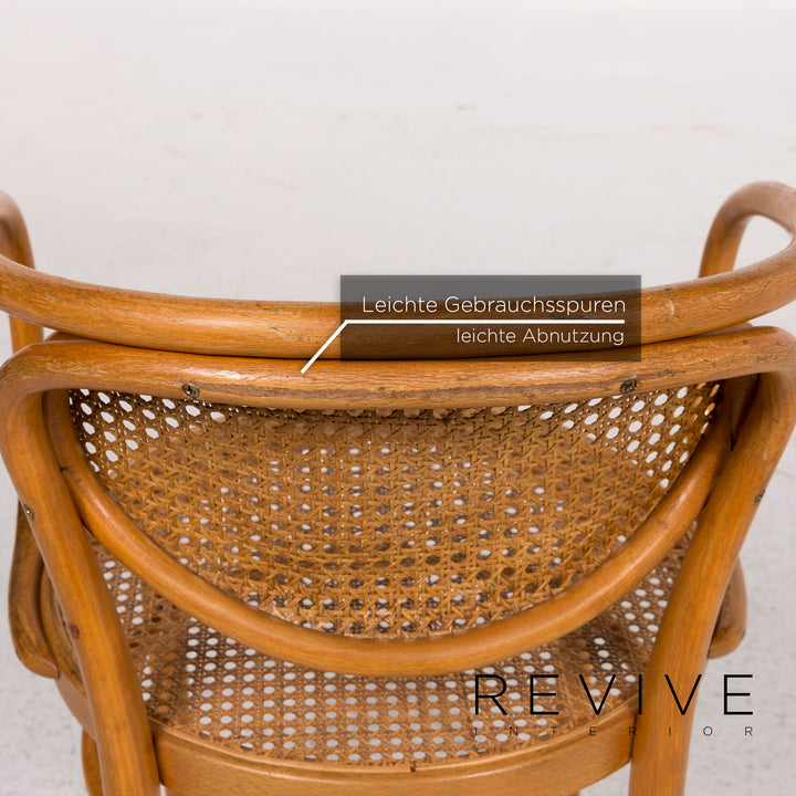 Chaise en bois et rotin Thonet 210R #12435