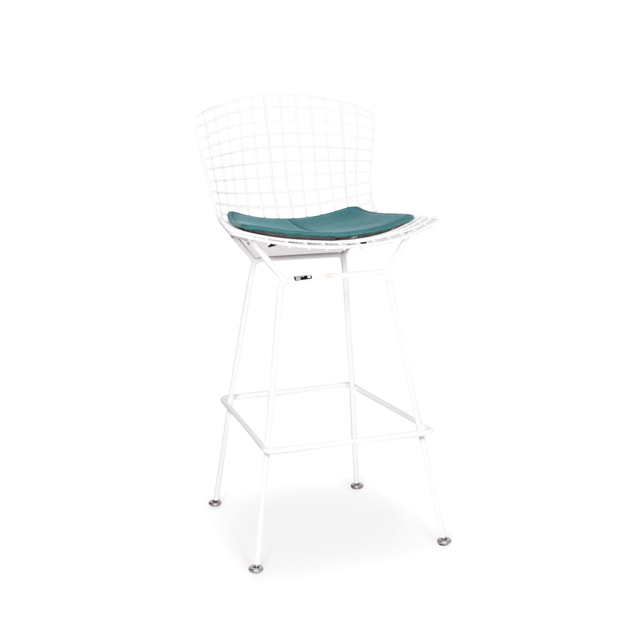 Knoll International Bertoia Barstool Metal Chair Armchair White Turquoise Chair Stool #8661