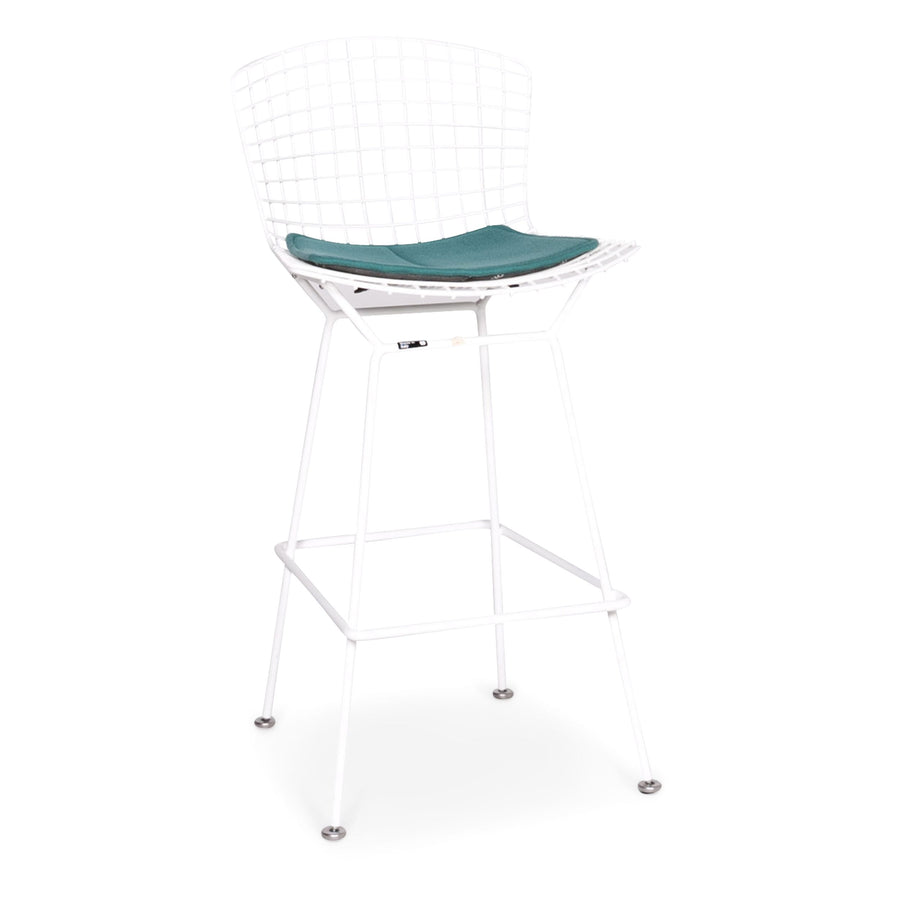 Knoll International Bertoia Barstool Metal Chair Armchair White Turquoise Chair Stool #8662