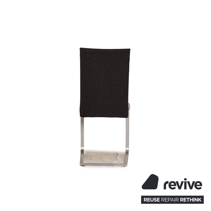 Lot de 6 chaises en tissu Venjakob chaises cantilever grises revêtement neuf