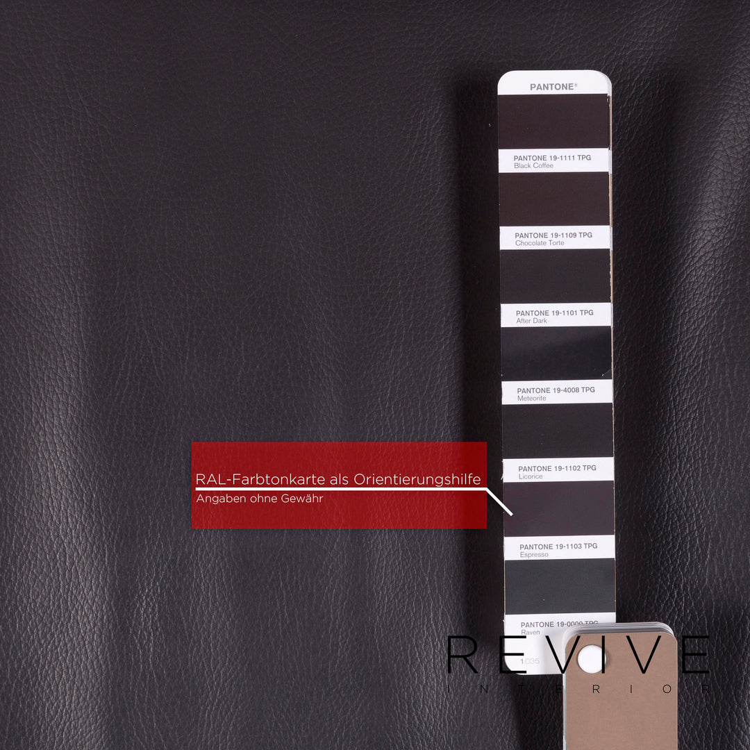 Musterring MR 680 leather corner sofa anthracite gray sofa couch #12048