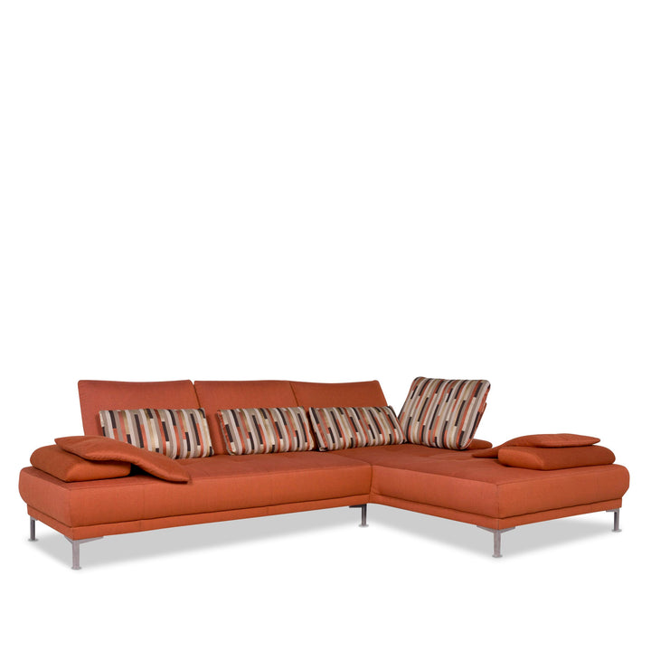 Willi Schillig canapé en tissu orange canapé d'angle #10039