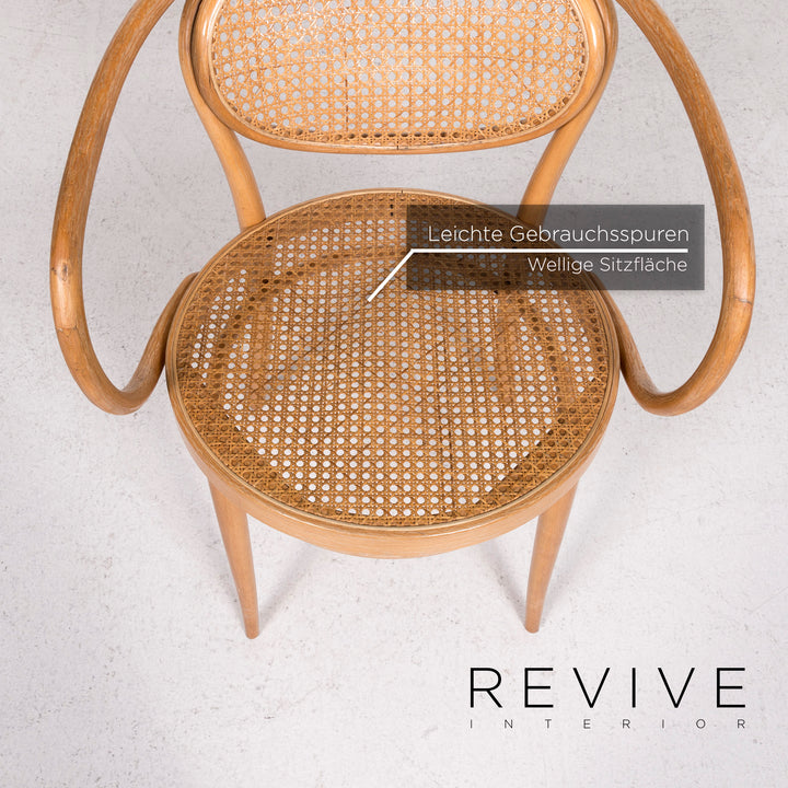 Chaise en bois et rotin Thonet 210R #12435